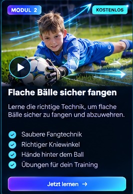 Flache Bälle sicher fangen